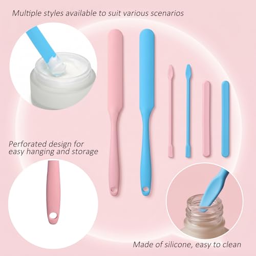 JJUNW 6PCS Epoxy Stir Sticks, Silicone Wax Sticks, Non-Stick Wax Spatulas