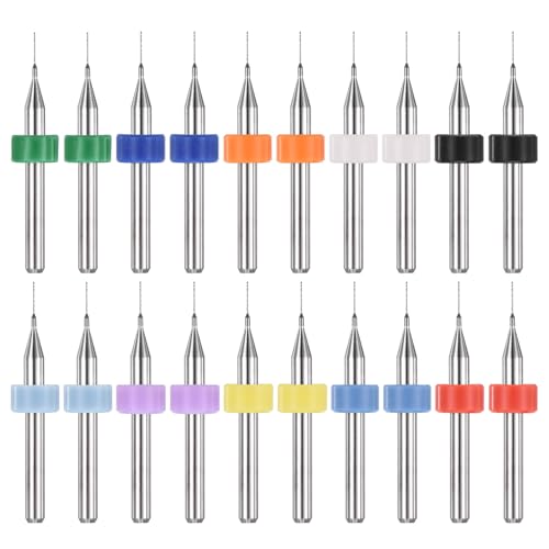 PATIKIL 20 Pack 0.25mm Micro Drill Bits Carbide Tungsten Steel - size: 0.25mm