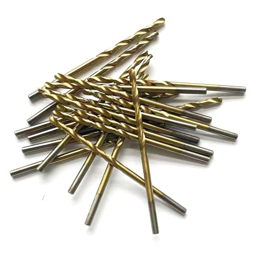 3/32“ Mini Titanium Twist Drill Bit Set (20Pcs), HSS43 Fully Ground Micro Drill Bits for Wood, Metal,Plastic, Aluminum Alloy,Steels - style: 3/32"(20pcs)