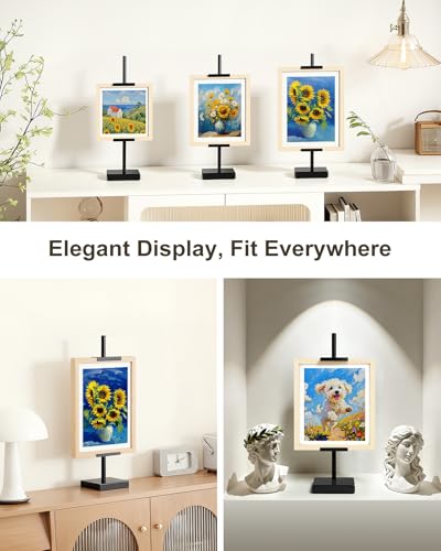 Adjustable Tabletop Easel Stand, Black 17" H Easels for Display - color: Black 2Pack