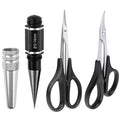 HobbyPark RC Body Reamer Curved Scissors & Straight Scissors RC Car Body Shell Lexan Plastic Trimming Tools Set (3-Pack)