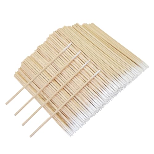 600 Count Pointed Cotton Swabs, Wooden Precision Tips for Nail - color: 600 ct