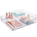 STORi SimpleSort 3-Piece Stackable Clear Drawer Organizer, 12" x 6" x 2" - size: 12x6x2"
