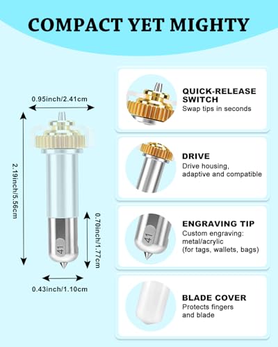 UCEC Engraving Tip (41) Compatible with Cricut Maker 4/Maker 3/Maker - color: Engraving