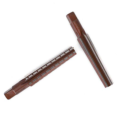 2Pcs High Carbon Steel Straight Shank Morse Taper Reamer Rough + Fine Hand Reamer Set Replacement (MT1)