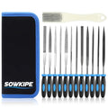 SOWKIPE 13-Piece Needle File Set, 6 Diamond and 6 Steel Files with Case
