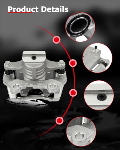 cciyu Rear Left & Right Disc Brake Calipers Assembly 18B4804 18B4805 - size: Rear[18B4804+18B4805]