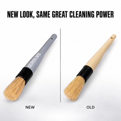 Chemical Guys, Boars Hair Detailing Brush for Wheels, Grilles & Interior - style: 1 Pack
