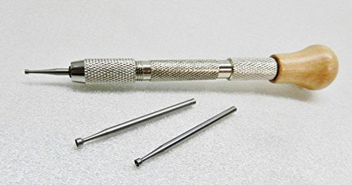 Wire Rounder Pin Vise Swivel Wooden Head Vise with Set of 3 Bur Size 1.2, 1.5, 1.8mm