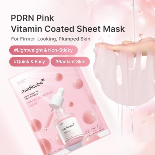 medicube Salmon DNA PDRN Pink Vitamin Coated Sheet Mask 10EA - size: 10 Count (Pack of 1)