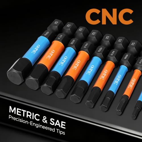 25Pcs Allen Wrench Drill Bit Set, 2" L Metric&SAE, S2 Alloy Steel - size: 2" 25pcs(Metric&SAE)
