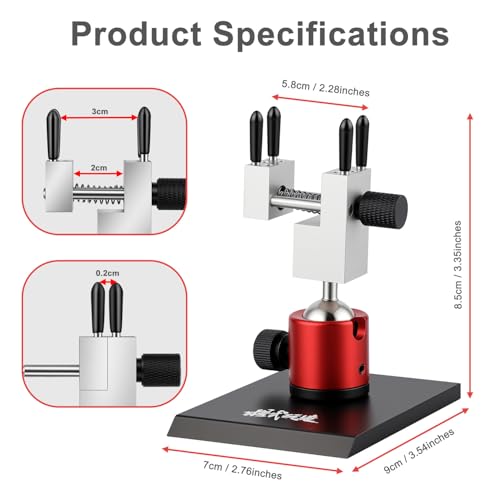 Mini Vise Table Top Clamp, Mini Portable Table Vise for Hobby Jewelers Adjustable Aluminum Alloy Small Bench Vice for DIY Projects 360° Rotatable with 0-2.28' Clamping Range - size: 0-2.28"