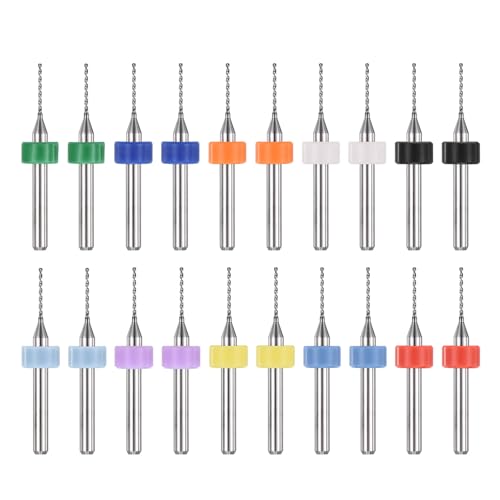 PATIKIL 20 Pack 0.8mm Micro Drill Bits Carbide Tungsten Steel - size: 0.8mm