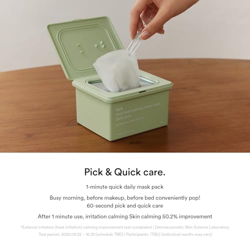 Abib Heartleaf Sheet Mask Daily Pick, 30 Sheets, Korean Skincare Soothing Face Mask - color: Heartleaf