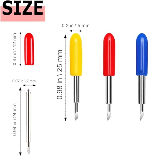 THANMAO 40 Pcs Standard Replacement Blades Compatible with Explore Air 2/Air 3/Explore 4/Maker/Maker 3/Maker 4 Cutting Machines (Red 45 Degree Standard Fine Point Blades) - color: Red 45 Degree Standard Fine Point Blades