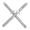 Frienda 2 Pcs 6 Inch Metal Pocket Ruler Mini Stainless Steel Clip Scale