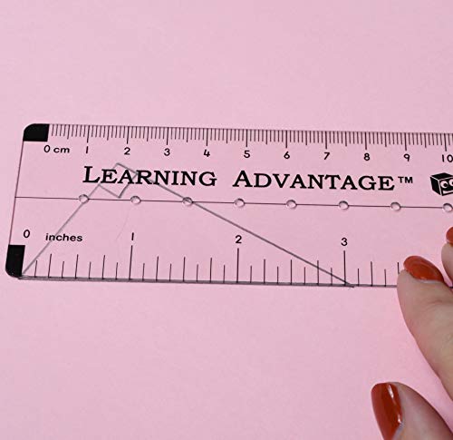 Learning Advantage Angle Measurement Ruler, Clear, Flexible and Adjustable