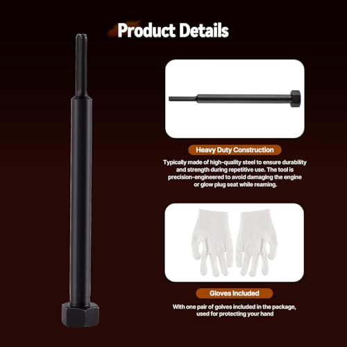 7223 Glow Plug Bore Reamer Tool, Precise Thread Seat Reamer Kit