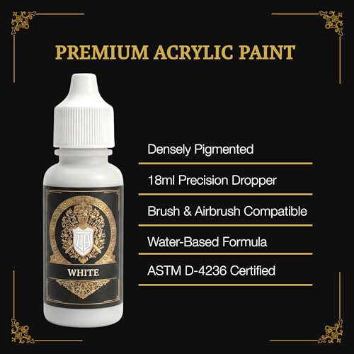 Ludus Bellum Miniature Paint White Color 18ml Precision Dropper Bottle - color: White