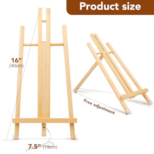 16 Pack 15 Inch Wood Easels, Easel Stand for Painting Canvases and Crafts - style: 15"-16p