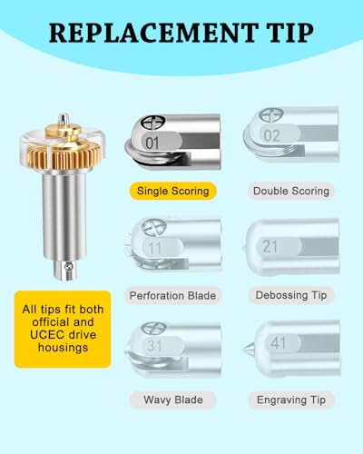 UCEC Single Scoring Wheel Tip Compatible with Cricut Maker 4/Maker 3/Maker - color: Scoring 01
