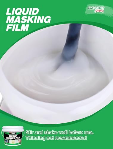 E-SDS Masking Liquid Tape, 32 fl.oz Transparent Peelable Coating for Window - size: 32 fl.oz