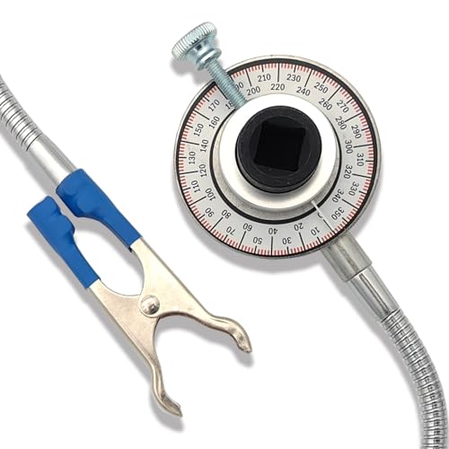 JOYFUL&HOPEFUL Torque Angle Gauge 1/2,Torque Angle Meter,360 Degree Torque Wrench,w/Flexible Clip Arm