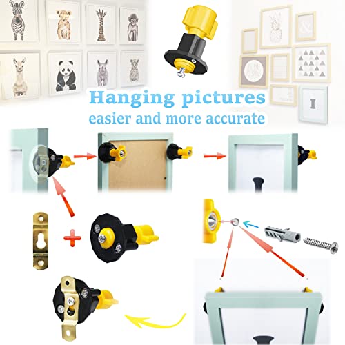 DIKOO Picture Hanging Keyhole Mark Tool with Level and Position Nail kit