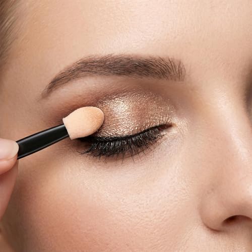 100 Pcs Eye Shadow Applicator Sticks, 2.56 Inch Dual Sides Disposable Eyeshadow Applicator for Eye Makeup, Women