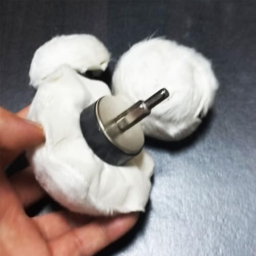 3 Pcs 1/4" Shank White Flannelette Polishing Ball - style: Ball shape