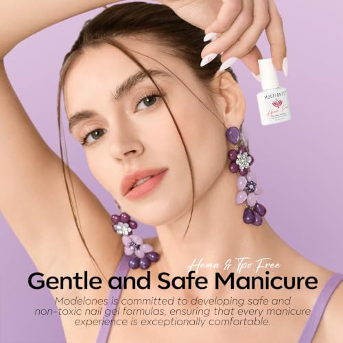 modelones Purple Gel Nail Polish Set, Hema-Free 6 Colors Lavender Mauve - color: A A A2 Purple Violet Letter