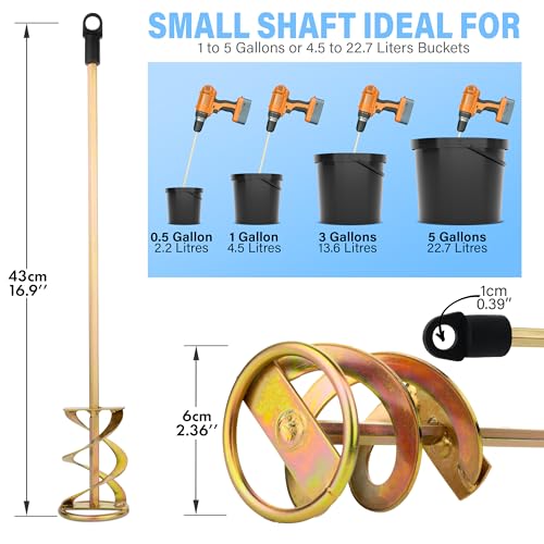Paint Mixer for Drill, 1-5 Gallon Bucket, Paint Stirrer for Drill - size: 5 Gallon (Large Head)