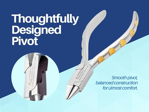 ARTMAN INSTRUMENTS Bird Beak Pliers Small Tip Loop Forming Pliers, Stainless Steel Orthodontic Bending & Shaping Tool, Precision Loop & Wire Forming Pliers, Golden Dot Series