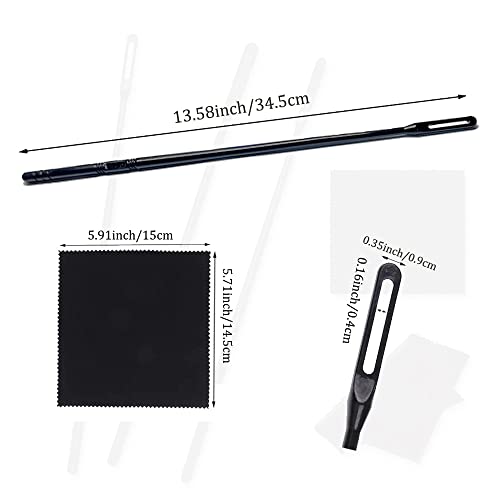 HZMM 2 Pcs Flute Cleaning Kit Flute Cleaning Rod with 2pcs Flute Cleaning Cloth Flute Cleaning Swabs Flute Polishing Cloth Flute Stick Flute Cleaner Flute Cleaning Tools for Flute maintenance tools - color: 2 Sets Flute Cleaning Rod and Cloth