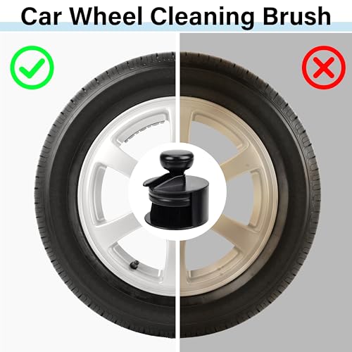 ecocstm 2 PCS Tire Shine Applicator Brush, Tire Shine Brushes - color: 2 PCS Black