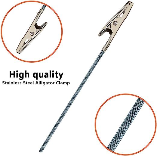 50 Pcs Metal Wires Alligator Clips Long Tail - Photo Clips 6 Inch (150mm)