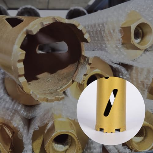 6" Dry Core Drill Bits for Cured Concrete with Rebar Brick Block Masonry etc 12.2in/310mm Drilling Depth，10mm Diamond Segment Height，2 Adapters - size: 6 inches