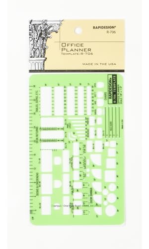 Office Planner Template, 1/8 Inch Scale, 1 Each (R706) - style: Office Planner 1/8 Inch Scale