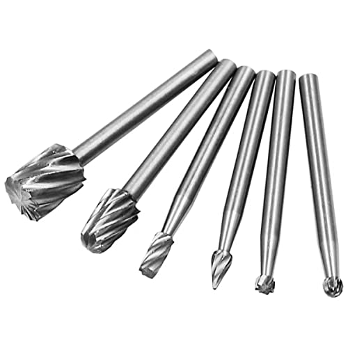 30pcs Rotary Bits Burr Set Tungsten Steel Carving Burr Bits with 1/8 inch Shank for DIY Woodworking, Carving, Engraving, Drilling. (30pcs)