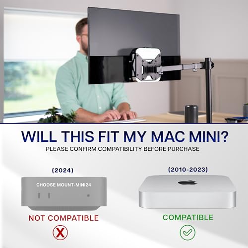 VIVO Black Behind Monitor VESA Mount Designed for Mac mini, Mount-MINI1 - style: MINI1