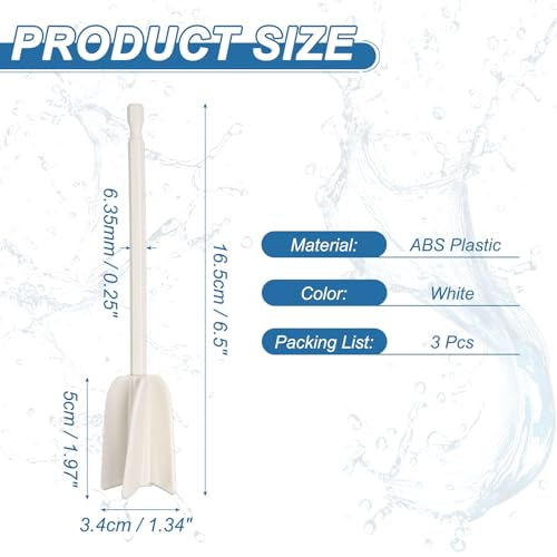 PATIKIL 3Pcs Silicone Resin Mixer Paddles, 6.5" Paint Stirrers, White - color: White, size: 6.5"