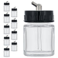 Master Airbrush Pack of 10, TB-003 Empty 3/4 oz. (22cc) Glass Jar Bottles - size: 0.75oz - Glass - 60°