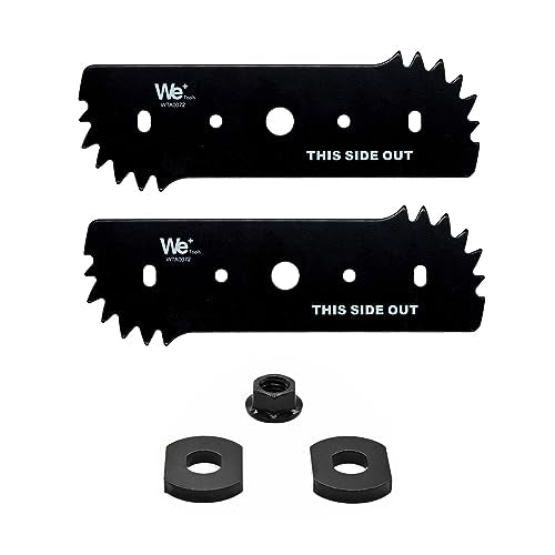 2-Pack Edger Blades with Nuts & Washers - size: 2-Pack Plus