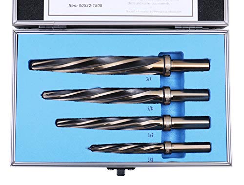 Accusize Chucking Reamer Set, 3/8", 1/2", 5/8", 3/4", NORTHWARD Premium - size: 3/8", 1/2", 5/8", 3/4", NORTHWARD Premium