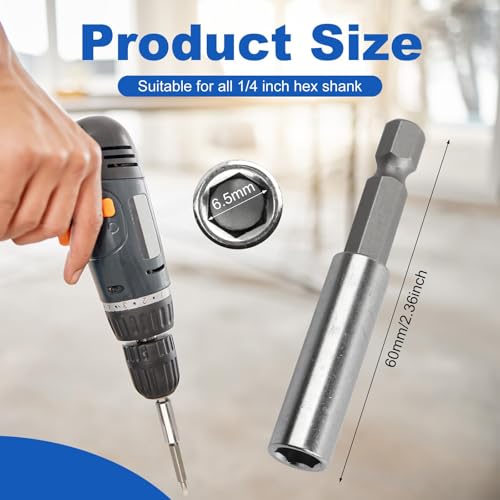 Rocaris 2.36 Inch Strong Magnetic Drill Bit Extension Holder, 5 Pack - style: 5 Pack