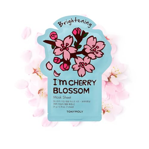 TONYMOLY I'm Face Sheet Masks - Hydrating & Soothing Korean Skincare - color: Cherry Blossom, 1 Pack