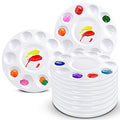 10Ps Paint Tray Palette,Plastic Round Pallet for Kids or Pupils to Painting - color: 10pcs