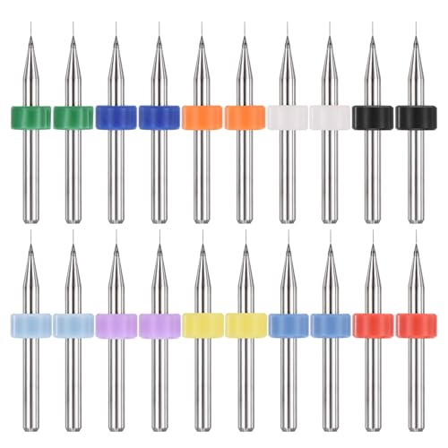 PATIKIL 20 Pack 0.15mm Micro Drill Bits Carbide Tungsten Steel - size: 0.15mm