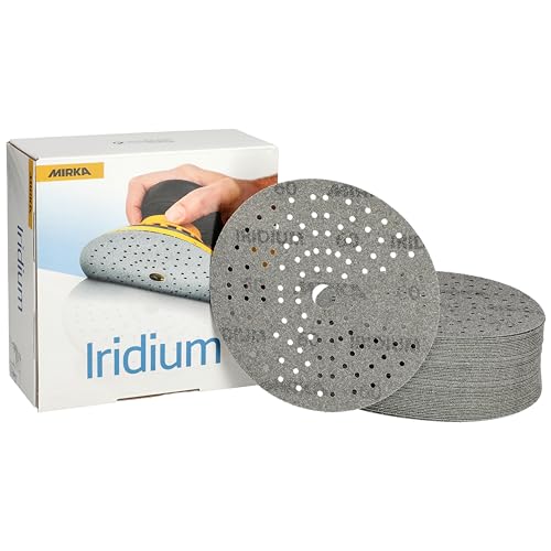 Mirka Iridium 6 Inch 60 Grit Premium Ceramic Blend Sanding Discs, 50 Pack - size: Grit 60