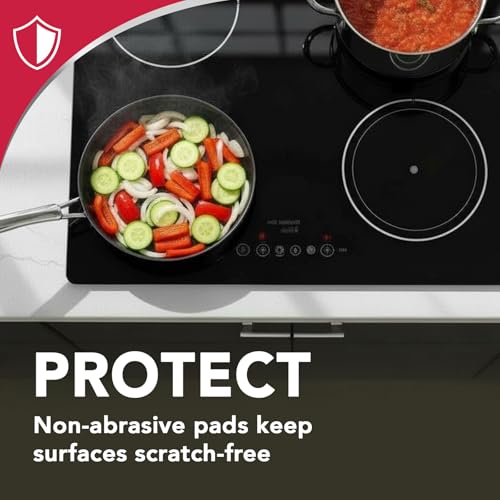 Weiman 6 Count Cooktop Scrubbing Pads, Removes Burnt-on Food, Scratch Free - size: (Pack of 2)